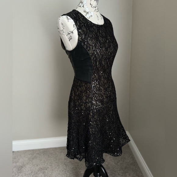 Ark & Co Sequin Dress w/ Leather Side Panels - Picture 2 of 13